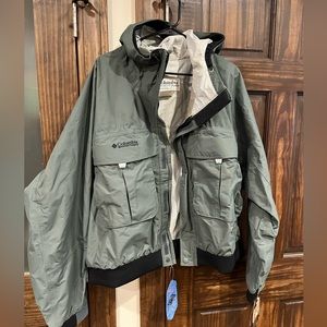 Mens size 3XL Columbia waterproof rain/ fishing jacket nwt